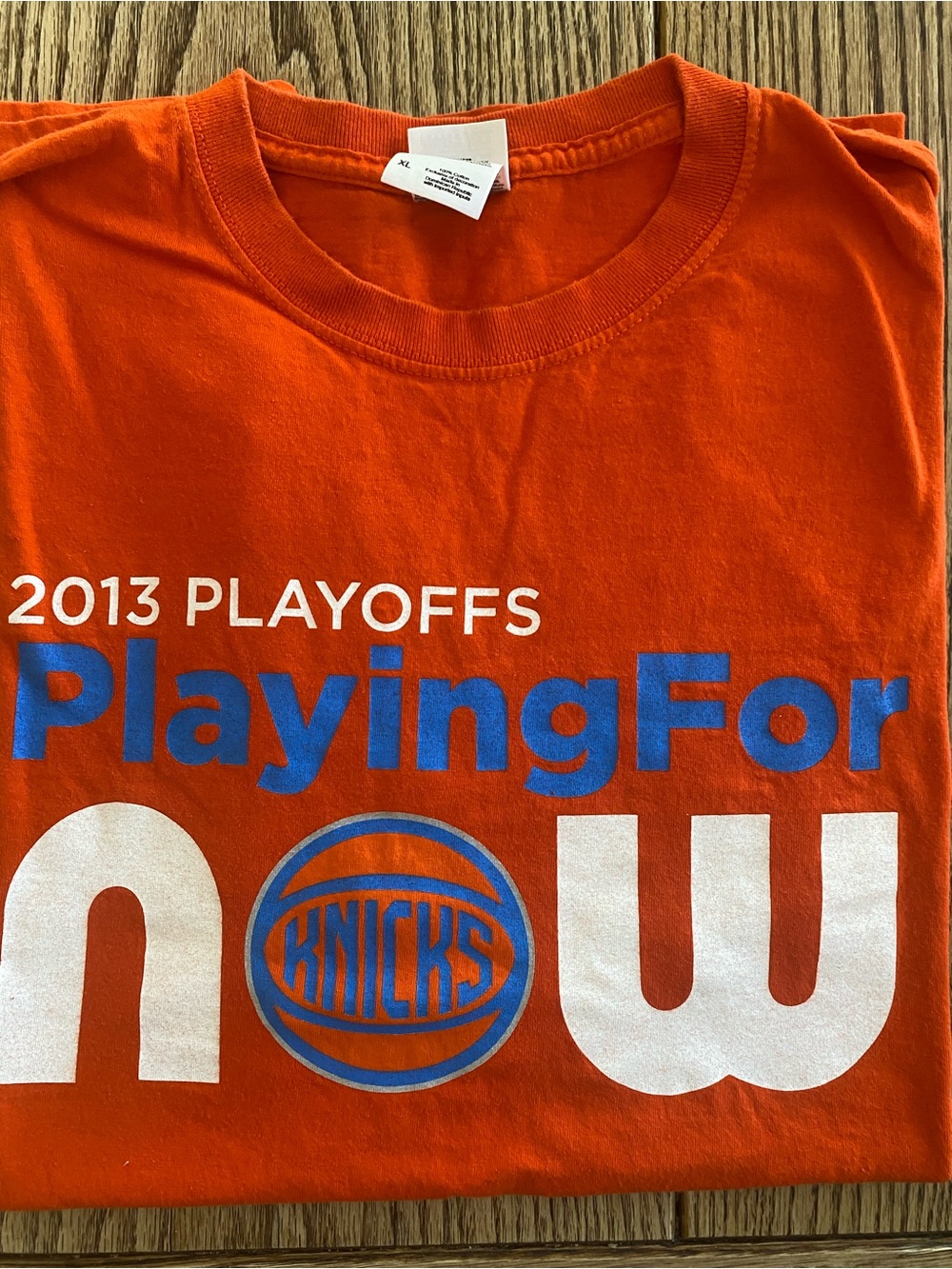 Fruit of the Loom Orange Knicks 2013 Playoffs Graphic Tee